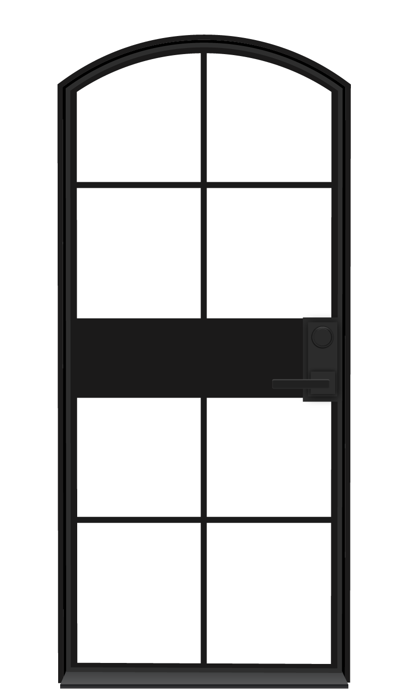 Atrium Exterior Arched Top Door Rustica